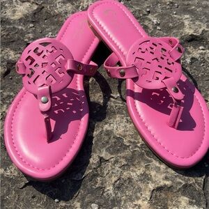 Chic Pink Cutout Sandals